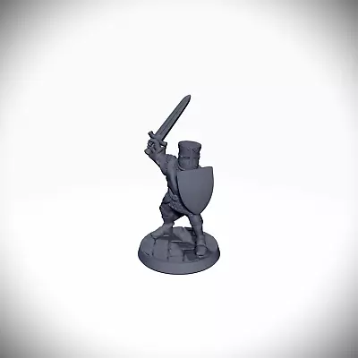 Crusader Knight  - Miniature Mini D&D Dungeons And Dragons RPG Figure Game • $2