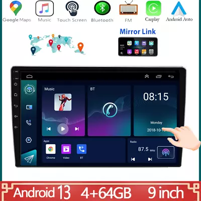 4G+64GB Android 13 9 Inch Carplay Quad Core GPS Navigation Car MP5 Stereo Player • $79.79