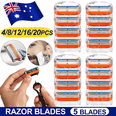 Replacement For Gillette Fusion Razor Shaving 5 Blades Trimmer Refill Cartridges • $5.95