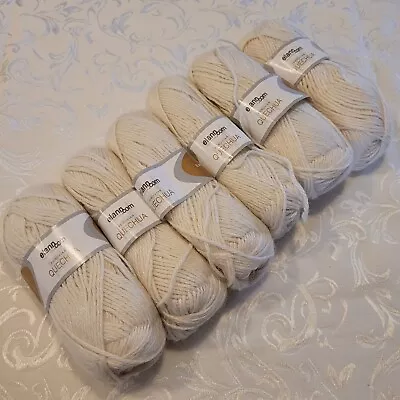 Elann Peruvian Quecha Lt Worsted Yarn 65% Alpaca - Lot 6 Skeins 50g - Natural • $38