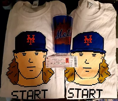 Mets Jacob DeGrom 2 Large Tshirts With Cup And Game Ticket/ CY YOUNG WINNER • $20