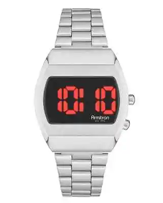 Armitron Sport Retro Men's Digital Bracelet Watch 40/8475BRSV • $27.95