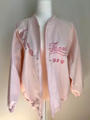 Very Rare Pink Vintage Embroidered Rafael Womens Tennis Jacket • $28