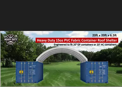 20x20 PVC Fabric Conex Container Shelter Covermore Canvas (15 Oz) • $1800