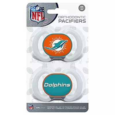 NFL Miami Dolphins 2-Pack Baby Pacifiers One Size Team Color • $8.99