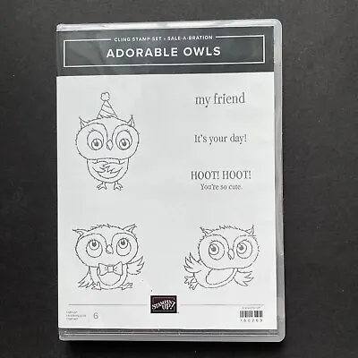 Stampin Up 2023 Sale-a-bration Adorable Owls Stamp Set Friendship Cute Hoot • $6.99