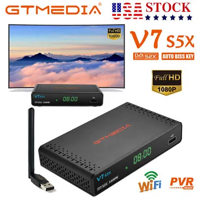 V7 HD Digital Satellite TV Receiver DVB-S2/S2X FTA PVR SAT Decoder Free USB Wifi • $29.99