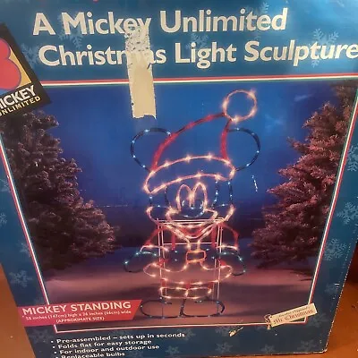 1997 Mr. Christmas A Mickey Unlimited Christmas Light Sculpture Standing In Box. • $200