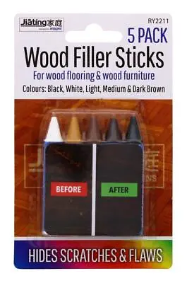 £2.49 • Buy Wood Furniture Touch Up Filler Sticks Remove Scratches Wood Floor Repair Pens
