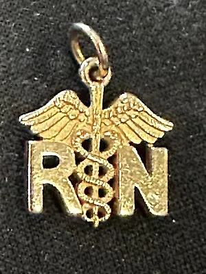 Retired JAMES AVERY 14k Yellow Gold  RN Nurse Rare Charm Pendant  • $385