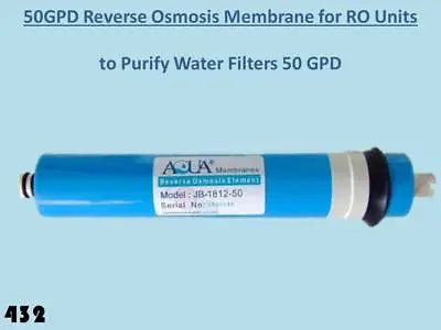 £12.99 • Buy 50GPD TFC RO Membrane For Reverse Osmosis Water Filter Units 50 GPD Filters 432 