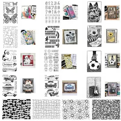 Wolf Jigsaw Puzzle Soccer Clear Rubber Stamps Scrapbooking Stencil Crafts Album • £4.55