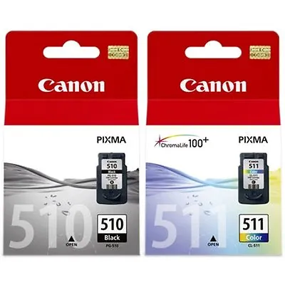 £34.49 • Buy Canon Original Ink Cartridges PG510 CL511 PG-510 CL-511 For IP2700 MP270 MP280
