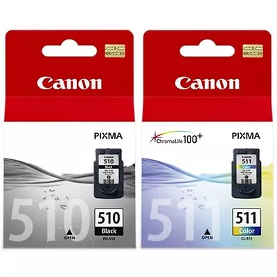 Canon Original Ink Cartridges PG510 CL511 PG-510 CL-511 For IP2700 MP270 MP280 • £34.49