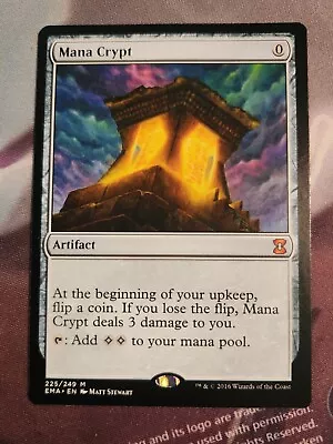 MTG Mana Crypt Eternal Masters 225/249 Regular Mythic • $160