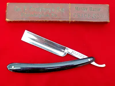 Nr. Mint & Shave Ready GEO CREUTZBURG Philadelphia Straight Razor  MASTER  BOXED • $24.95