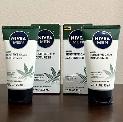 2X NIVEA Men Sensitive Calm Moisturizers Vitamin E + Hemp Seed Oil Healthy Skin • $32