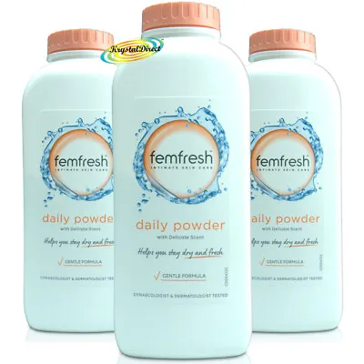 £14.79 • Buy 3x Femfresh Intimate Hygiene Talc Free Lightly Fragranced Daily Powder 200g