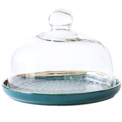 Glass Display Shelf Cake Stand With Dome Cover For Kitchen Wedding Decor-JN • £26.29