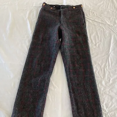 Johnson Woolen Mills Malone Plaid Wool Hunting Pants 28x28 • $49.90