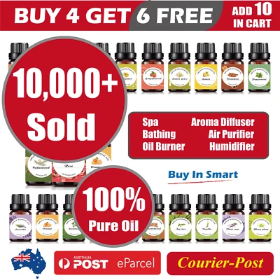 $8.25 • Buy 10ml Essential Oil 100% Pure & Natural Aromatherapy Diffuser Fragrance Oils AU