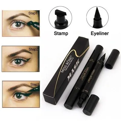 Black Winged Wing Eyeliner Stamp Waterproof Eye Liner Pencil Liquid MISS ROSE • £3.49