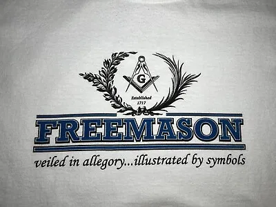 Vintage Freemason Illuminati Cult Men’s T Shirt 3XL Mason Secret Society • £29.99