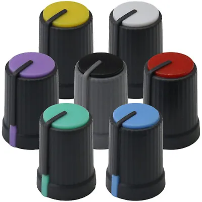 7 Colours Soundcraft Type Mixer Control Knobs - D270 Audio Volume Knob D-Shaft • £3.93