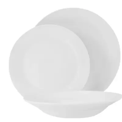 $9.30 • Buy 12 Piece White Dinner Set 4x Dinner Plates 4x Side Plates 4x Bowls Dining White