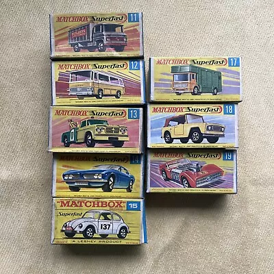 Lot Of 8 Vintage Matchbox Superfast Lesney Products Cars In Original Boxes • $91.69