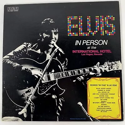 Elvis Presley In Person At The International Hotel 1970 LP RCA Records AYL1-3892 • $9.99