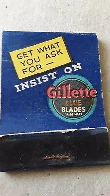  GILLETTE BLUE BLADES Vintage Match Book • $3.45