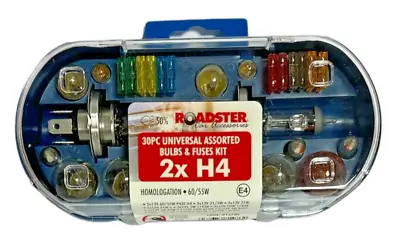 2x H4 30 PC UNIVERSAL ASSORTED CAR BULBS AND FUSES KIT 12V • £14.29