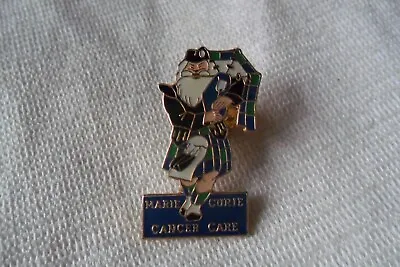 MARIE CURIE CANCER CARE SCOT WITH BAGPIPES Pin Lapel Badgefree U.k. P&p • £17