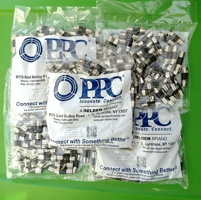 (50X5) PPC EX6XLPLUS RG6 Universal Compression Connectors - 5 BAGS Of 50 • $64.99