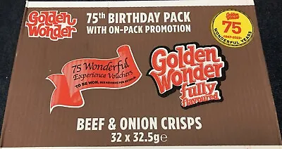 £16.95 • Buy Golden Wonder Beef And Onion Crisps 32.5g X 32 Pack Tracked Delivery Only £16.95