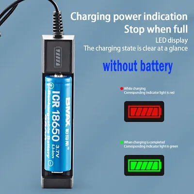 Universal USB 3.7V Rechargeable Li-ion 18650 Battery Charger With LED Indicator • £3.58