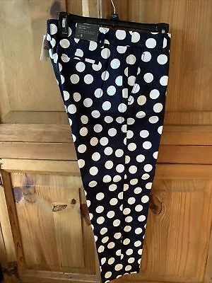 J.Crew City Fit Skimmer Pant Polka Dot Stretch Pants 8 NWT!! Retail $64.50 • $29.99