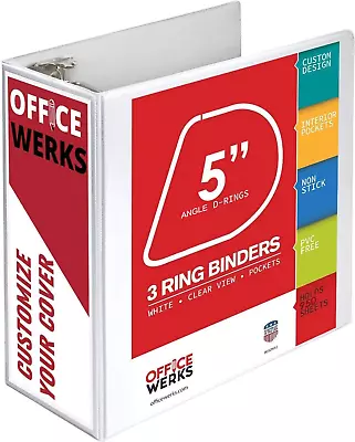 3 Ring Binder Professional D Ring Binder 5 Inch Presentation Folder For Pages • $26.60