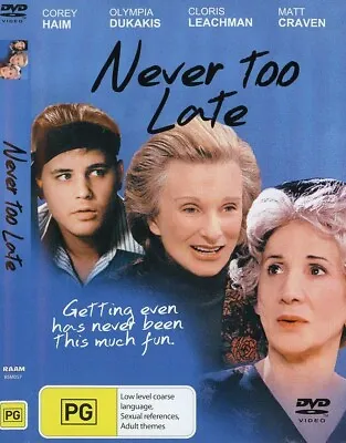 Never Too Late DVD (Region 4) VGC • $6.60