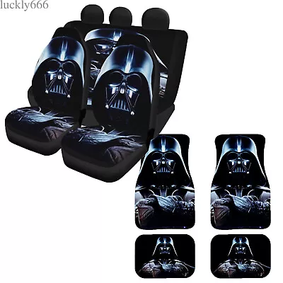 $69.34 • Buy Star Wars Darth Vader Car Floor Mat Car Seat Cover Front Rear 5 Seater Protector