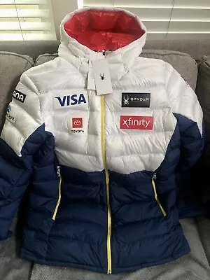 NEW Spyder USST U.S. Ski Team Timeless Hoodie Down Jacket • $200