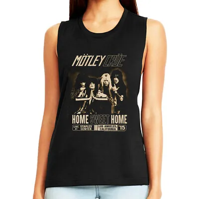 Motley Crue Home Sweet Home Concert 2015 Women's Tank Top LA California Metal • $29.50