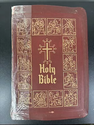 Vintage 1950's HOLY BIBLE Illustrated Catholic Home Edition  Condition New • $9.99