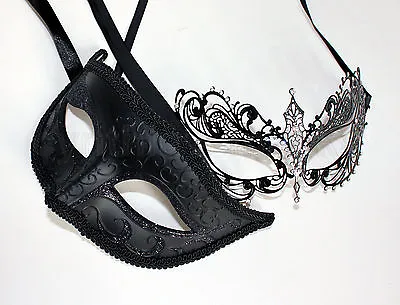 Black Laser Cut Venetian Pheonix Mask Masquerade Wedding Prom Party Female+male • $18.45