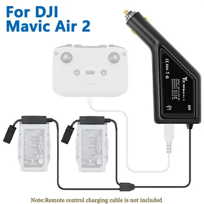 $33.18 • Buy 3 In 1 For DJI Mavic Air 2 Car Charger Adapter 2 Battery + 1 Remote Controller