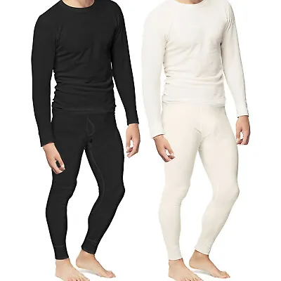 Mens Thermal Long Johns Top Bottom Underwear Trouser TShirt Set Full Half Sleeve • £5.99