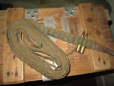 WWII WW2 ORIGINAL M1919 250 RD  Cloth Belt US ARMY • $59.96