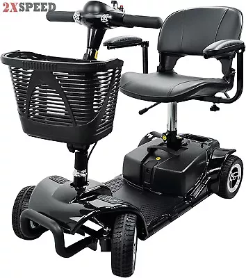 4 Wheel Mobility Scooter Folding Drive Device Loading Capacity 265 Lbs (Black) • $629.99