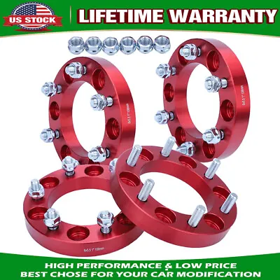 $73.95 • Buy 4pcs 1  6x5.5 Wheel Spacers Fits For Toyota Tacoma 4Runner 6 LUG 25mm 6x139.7